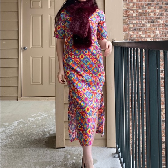 Handmade midi qipao/cheongsam dress XS - Picture 4 of 16